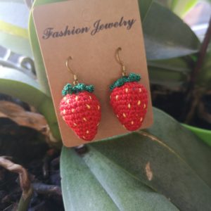 Heklane naušnice -jagode