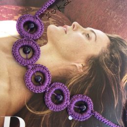 Crochet choker necklace